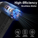 Compressed Air Duster with LED Light Up to 150000RPM Speed for PC Keyboard Cleaning High Speed Rechargeable Cordless Air Blower with 4 Speeds for Home