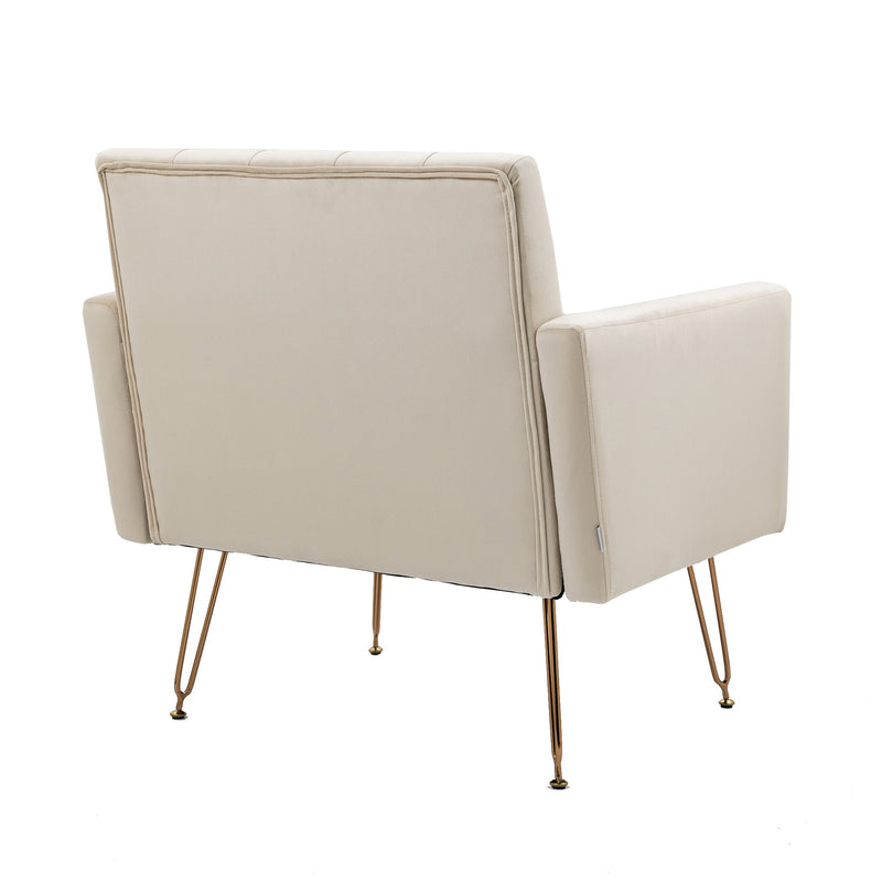 Accent Chair, leisure single sofa with Rose Golden feet
