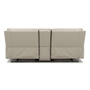 Malibu - Modern Power Motion 3 Piece Reclining Loveseat Sofa With Cup Holders - Cream Taupe Beige by HouseOfZazla
