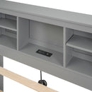 Platform Bed With Storage Headboard, USB, Trundle And 3 Drawers by HouseOfZazla
