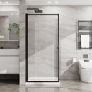 Goodyo - Frameless Corner Shower Door - Matte Black by HouseOfZazla