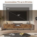 TV Stand, L Shaped Handle Entertainment Console With Storage - Natural by HouseOfZazla