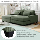 90" Square Arm Sofa with Removable Back Cushions and 2 pillows,Couch for Living Room, Office, Apartment