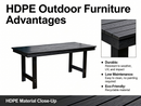 HDPE Outdoor Patio Dining Set with 6 Chairs by HouseOfZazla
