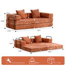Convertible Floor Sofa Bed With Pillow Back Support Armrest by HouseOfZazla