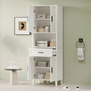 Freestanding Tall Bathroom Cabinet With Soft Close Doors And Adjustable Shelves by Unique Piece Furniture
