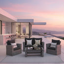 Modern Patio Set With Table And Cushions