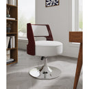 Salon - Swivel Lounge Chair 2 Tone Design With Adjustable Height And Full Swivel For Living Room - White by HouseOfZazla
