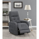Lyle - Upholstered Power Massage Chair With Heat And Remote Control - Charcoal by HouseOfZazla