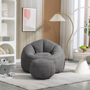 Bedding Bean Bag Sofa Chair High Pressure Foam With Footrest by Unique Piece Furniture