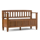 Brooklyn - Entryway Storage Bench - Medium Saddle Brown by HouseOfZazla