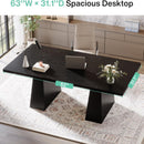 Executive Desk, Workstation With Double Pedestal For Home Office by HouseOfZazla