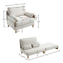 Mid Century Modern Foldable Sofa Bed, 3 In 1 Convertible Sleeper With 3 Pillows by HouseOfZazla