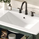 Vintage Bathroom Vanity With Ceramic Sink, Adjustable Shelves by HouseOfZazla