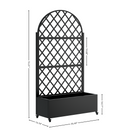 Round Metal Planter Box with Trellis by HouseOfZazla