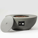 36'' Propane Gas Fire Pit Table - Grey Steel by HouseOfZazla
