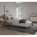 Mid-Century Modern Upholstered Bed With Curved Headboard by HouseOfZazla