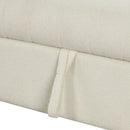 82.6" L-shaped Sectional Pull Out Sofa Bed Sleeper Sofa with Two USB Ports, Two Power Sockets and a Movable Storage Ottoman, Beige