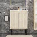 Bathroom Vanity With Ceramic Sink, Floor-Standing Design, Soft-Closing Drawers by HouseOfZazla