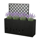 2-Piece Metal Planter Box with Trellis