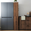 70.87" High Display Storage Cabinet with Multi-Tier Shelves and Glass Doors by HouseOfZazla