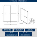 60"W x 75"H Double-Sliding Shower Door