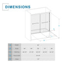 Goodyo - Double Sliding Bathtub Shower Door With Sgcc Clear Tempered Glass by HouseOfZazla
