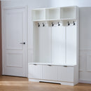 49.6" 5-in-1 Hall Tree with Bench, Shoe Storage & Cabinets by HouseOfZazla