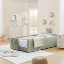 Cute Rabbit Ear Upholstered Platform Bed Frame With Safety Rail by HouseOfZazla