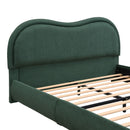 Upholstered Platform Bed Frame With Curved Headboard by HouseOfZazla