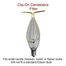 5"W x 4"H Set of 6 Clip-on Candelabra Lamp Shade Light Oatmeal Fabric