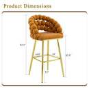 Bubble, Ball Chain Tufted Bar Chairs For Kitchen Island & Home Bar (Set of 2)