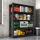 Industrial 5-Tier Adjustable Shelving Unit With Pegboard Heavy-Duty Storage by HouseOfZazla