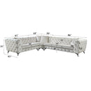 Atronia - Sectional Sofa With 4 Pillows - Beige Fabric by Unique Piece Furniture