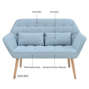 50" width Loveseat sofa - Ergonomic with pillow