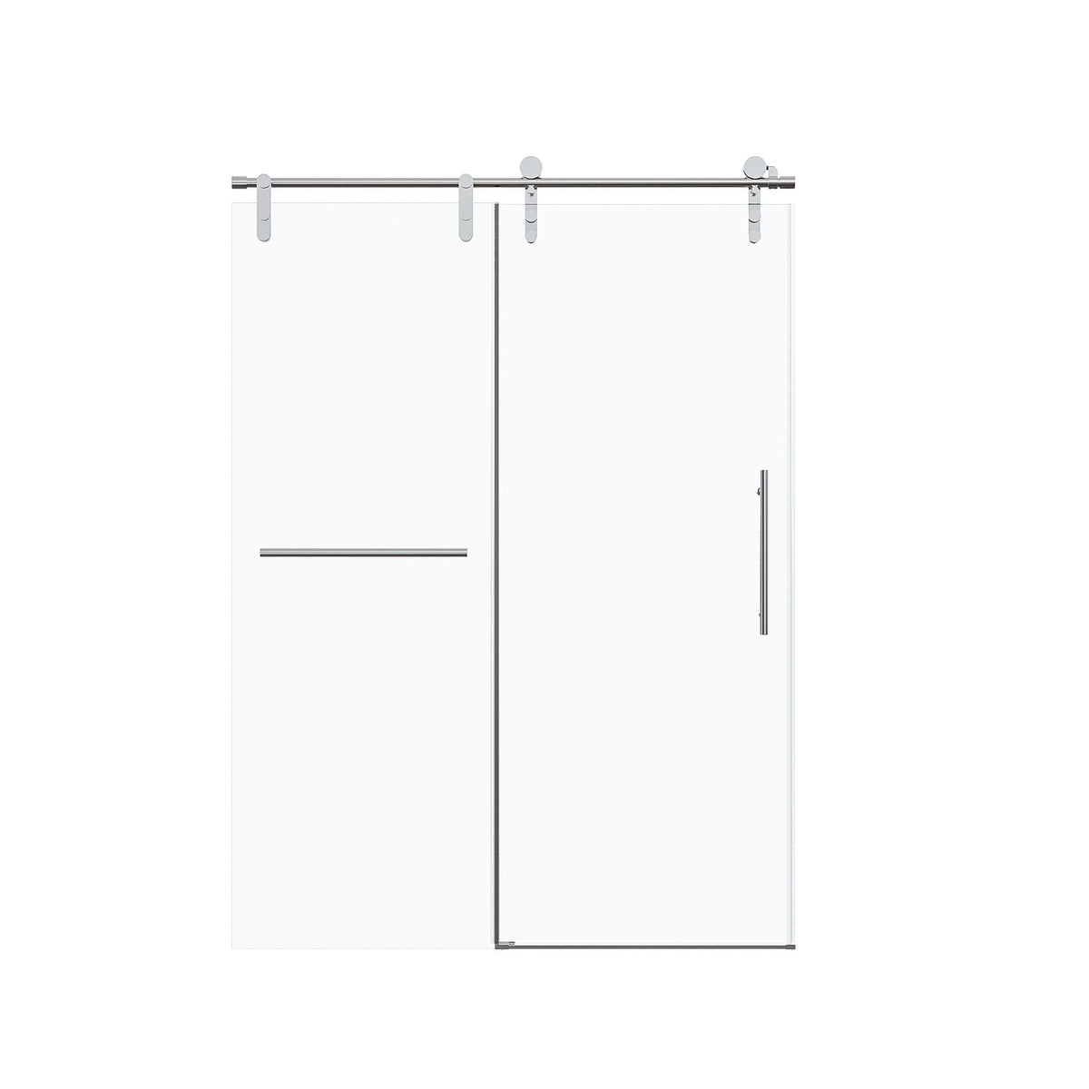 Frameless Single Sliding Shower Doors With Towel Rail & Handle, photo 15 of 40