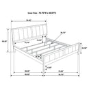 California King Upholstered Panel Bed With Headboard And Footboard - Cappuccino