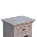 Glazed Bedside Table - Stone White by HouseOfZazla