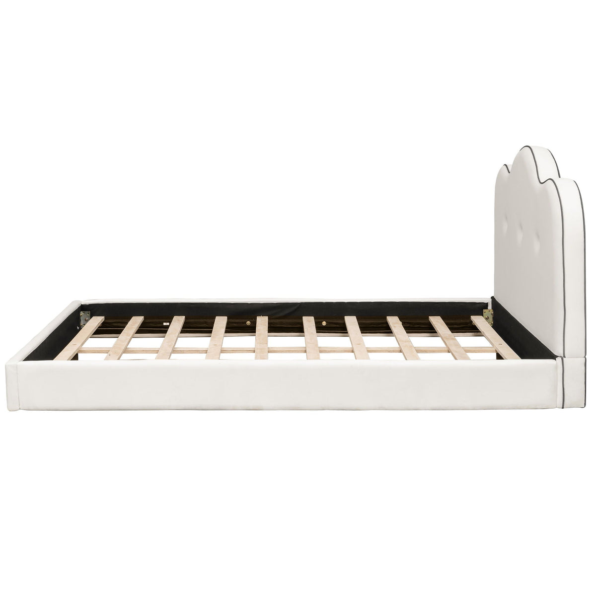 Upholstered Platform Bed With Sturdy Frame And Headboard, photo 10 of 10