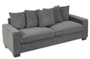 Luxe Sofa With 5 Matching Toss Pillows, Sleek Design, Spacious And Comfortable 3 Seater Couch by HouseOfZazla