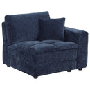 Azure - 5 Piece Upholstered Modular Sectional Sofa - Blue by HouseOfZazla