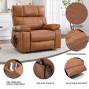 Orange Leatheraire Heat Massage Dual Motor Lift Recliner