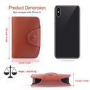 Credit Card Holder Wallet PU Leather Snap Closure Purse Accordion Case with 12 Pcs Card Slots