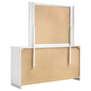 Dulcey - 6 Drawer Dresser With Mirror - Gloss White by HouseOfZazla