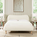 Roman - Curved Headboard Upholstered Platform Bed by HouseOfZazla