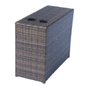 Outdoor Wicker Sectional With Weather Resistant Cushions And Table by Unique Piece Furniture