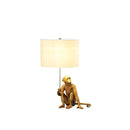 25.5" Golden Monkey Holding Polyresin Table Lamp by HouseOfZazla