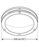 Brilli 13"W 1-Light LED "Get in Sync" Day-to-Night Circadian Flush Mount Light Fixture by LampsUSA