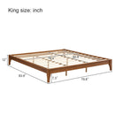 Solid Dry Bamboo Platform Bed Frame, With Slat Support by Unique Piece Furniture