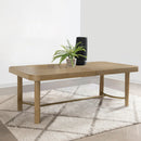 Benson - Extension Leaf Dining Table With Trestle Base - Sand by HouseOfZazla